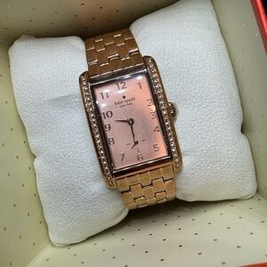 Kate Spade Rose Gold Watch with Crystal Accents